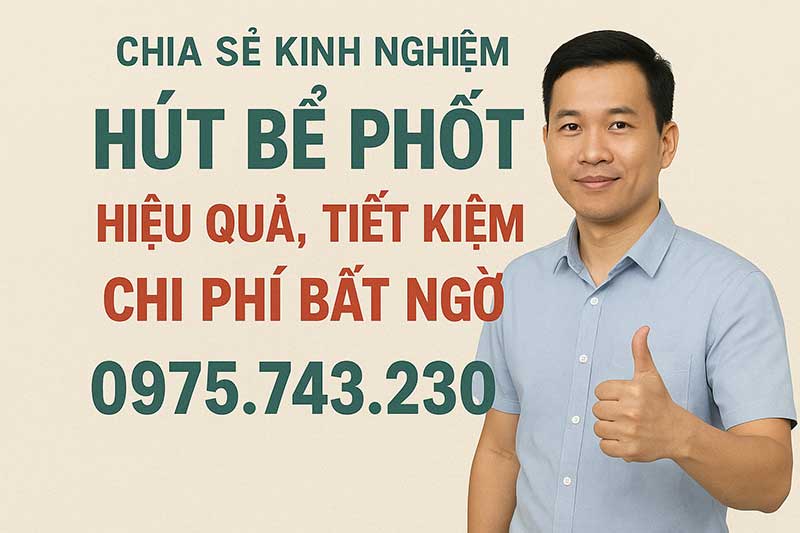 Chia sẻ kinh nghiệm hút bể phốt hiệu quả, tiết kiệm chi phí bất ngờ